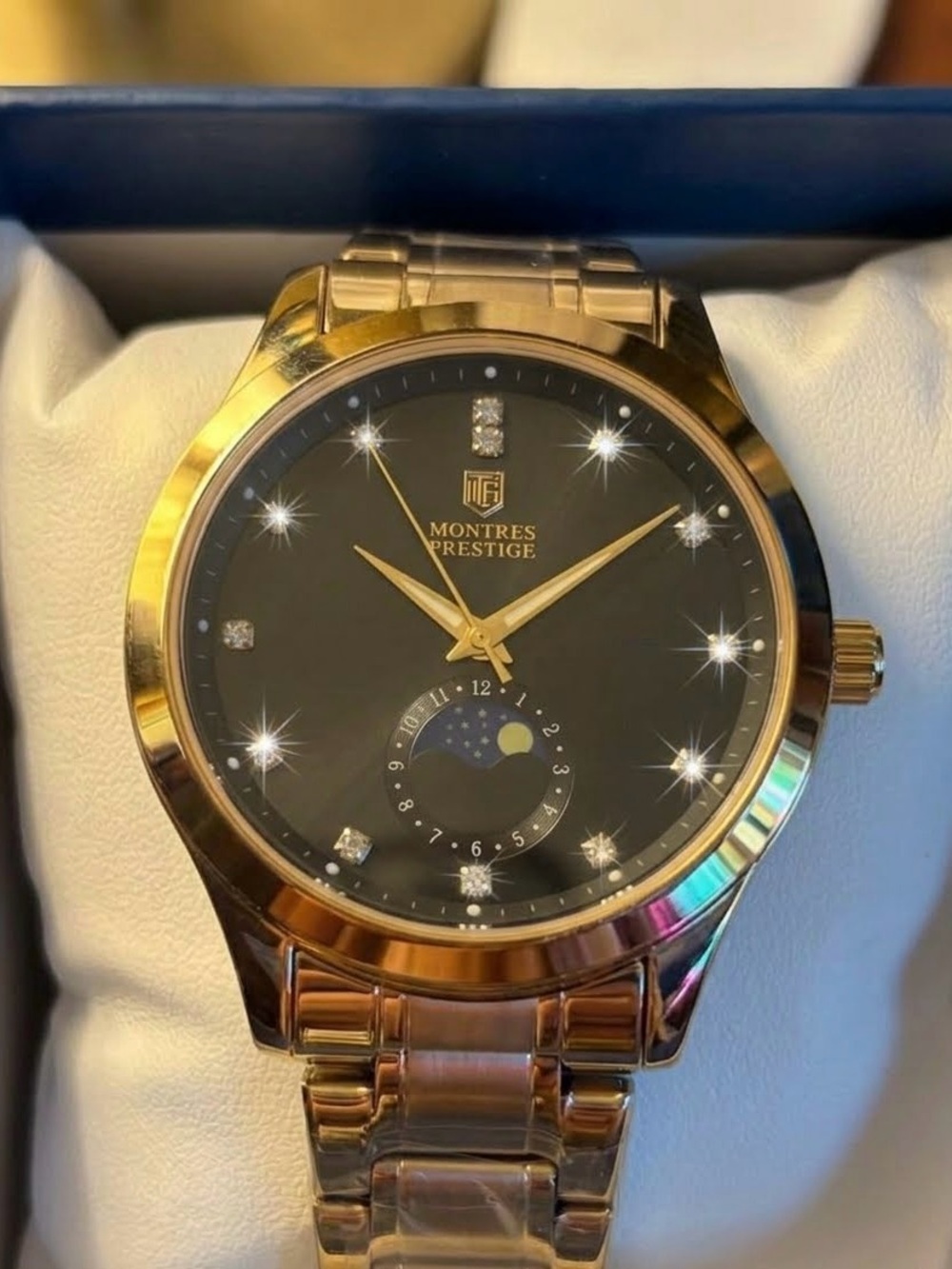 Montres Prestige MOON PHASE Limited Luxury Collection Men’s Watch 42mm Gold